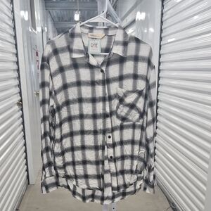 Gingham Pattern Button Down Shirt